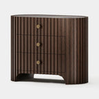 Cove Fluted Solid Oak Nightstand