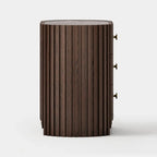 Cove Fluted Solid Oak Nightstand