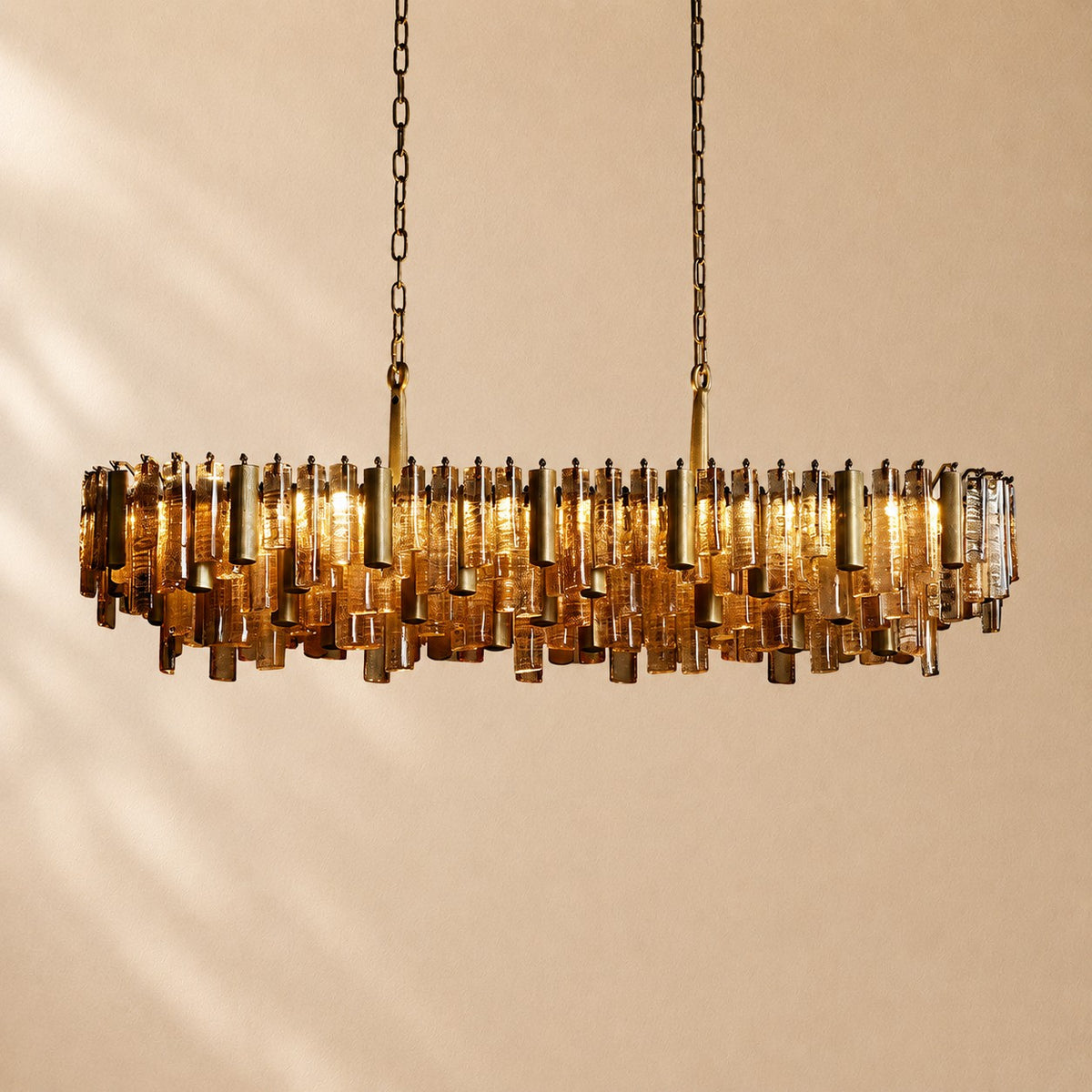 Dale Crystal Prism Linear Chandelier