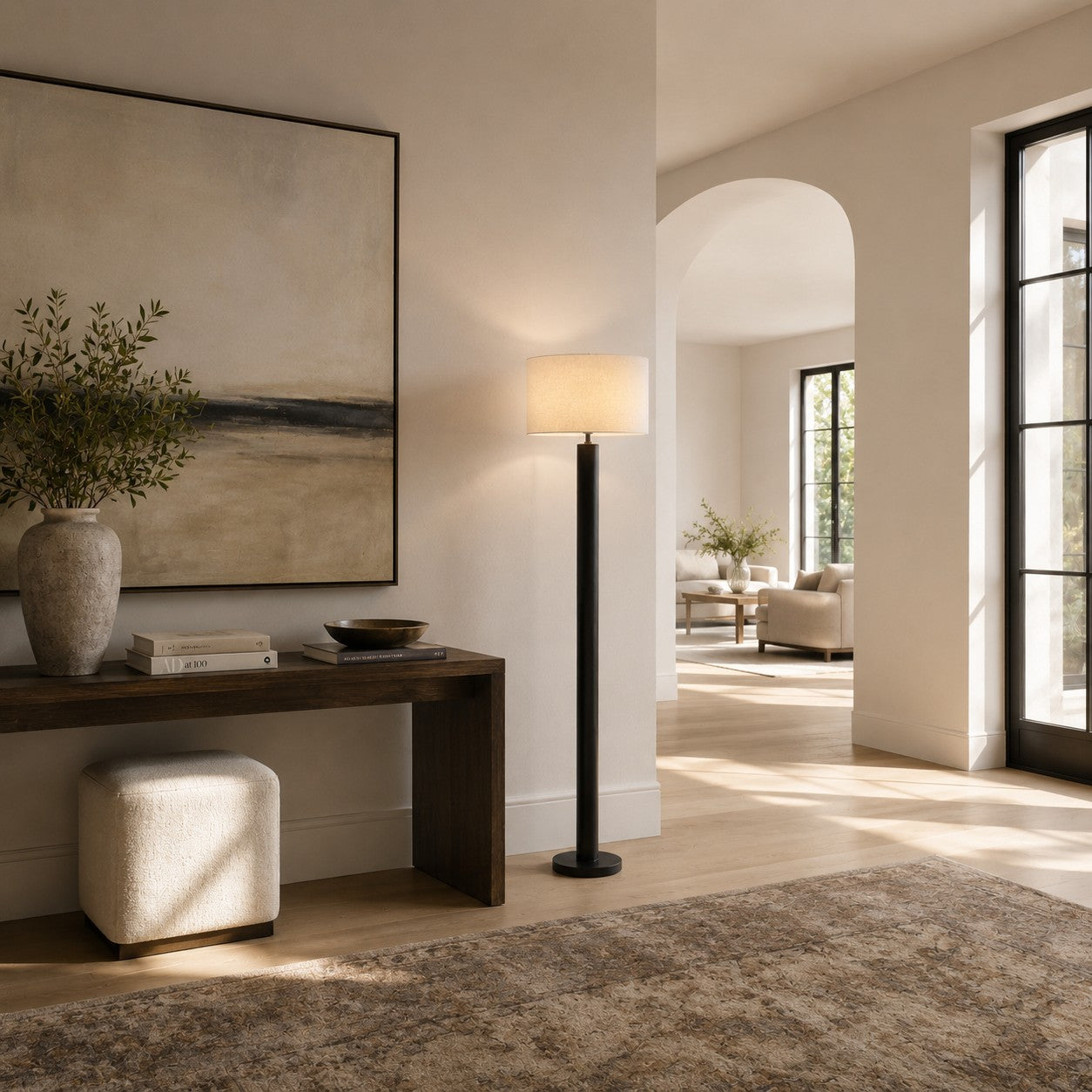 Donna Linen Floor Lamp