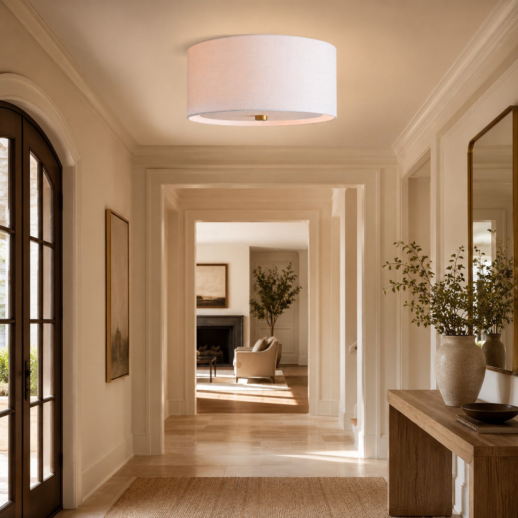 Donna Linen Flush Mount