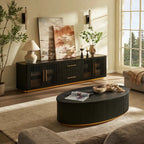 Echo Ridge Solid Oak Fluted Coffee Table 55"W