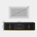 Echo Ridge Solid Oak Fluted Media Console 94"W