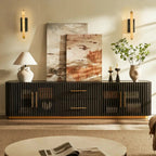 Echo Ridge Solid Oak Fluted Media Console 94"W