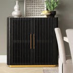 Echo Ridge Solid Oak Fluted Storage Cabinet 47“H