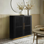 Echo Ridge Solid Oak Fluted Storage Cabinet 47“H