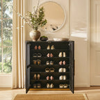 Echo Ridge Solid Oak Fluted Storage Cabinet 47“H