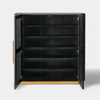 Echo Ridge Solid Oak Fluted Storage Cabinet 47“H