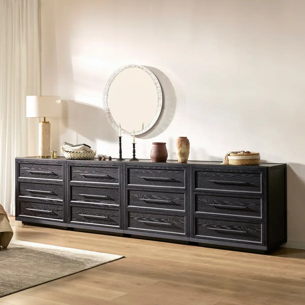 Elara Solid Wood 12-Drawer Dresser