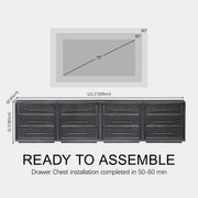 Elara Solid Wood 12-Drawer Dresser