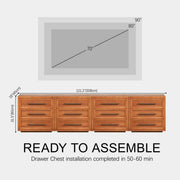 Elara Solid Wood 12-Drawer Dresser