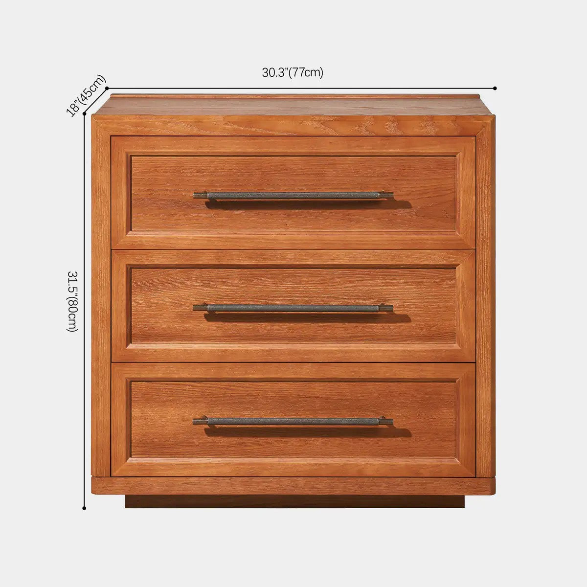 Elara Solid Wood 3-Drawer Chest