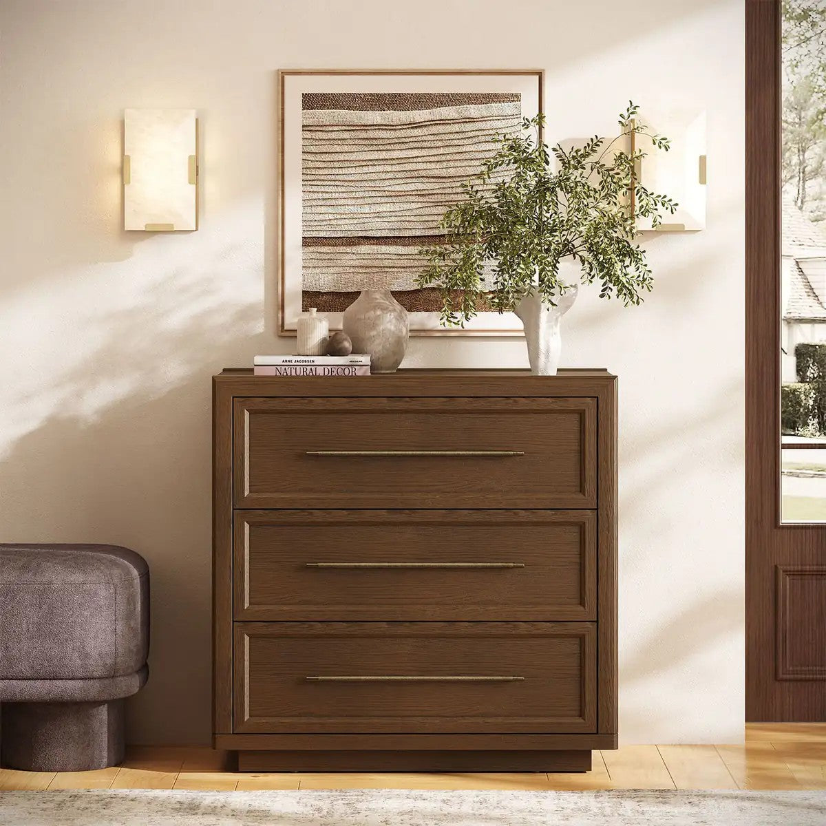 Elara Solid Wood 3-Drawer Chest