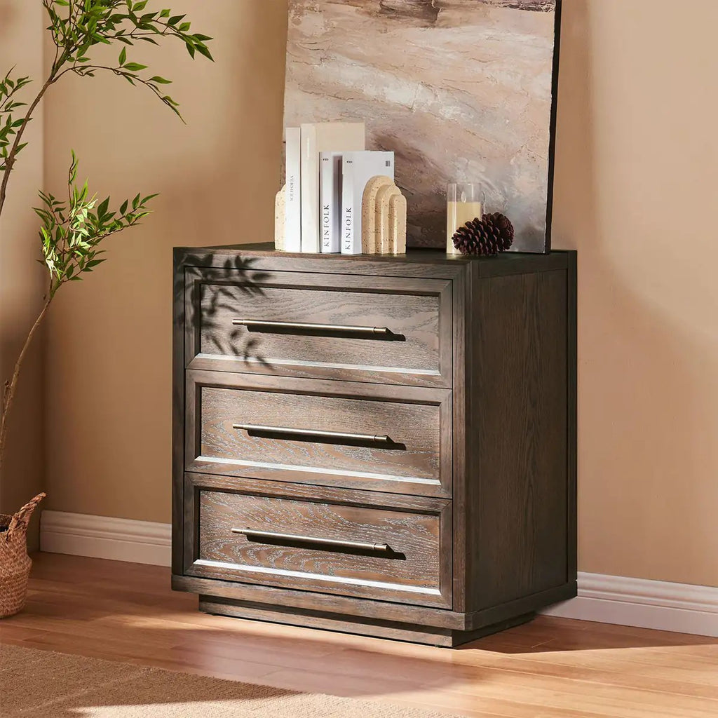 Elara Solid Wood 3-Drawer Chest