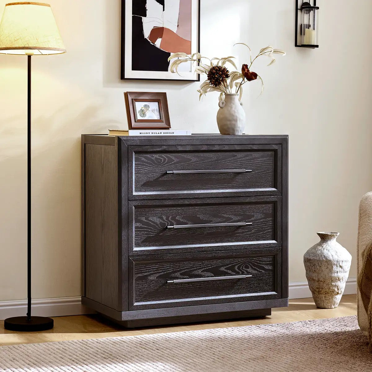 Elara Solid Wood 3-Drawer Chest