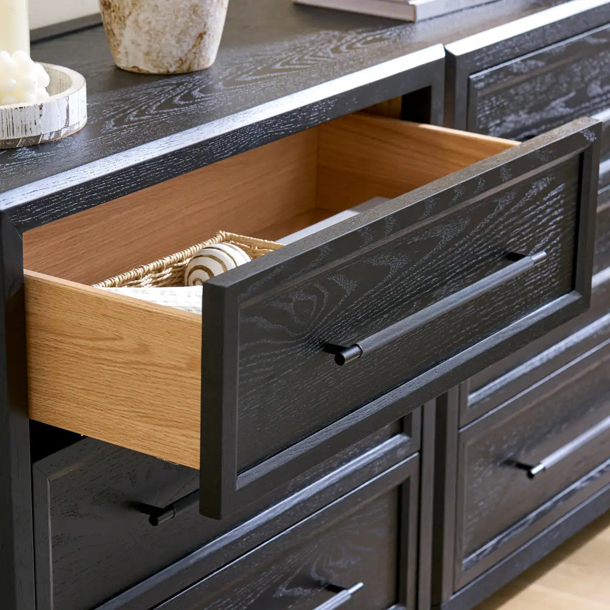 Elara Solid Wood 12-Drawer Dresser