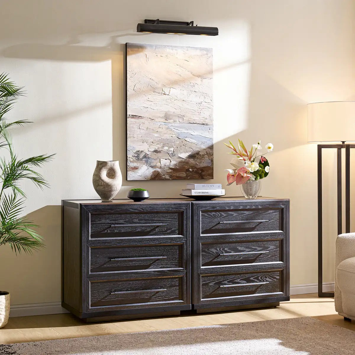 Elara Solid Wood 6-Drawer Dresser