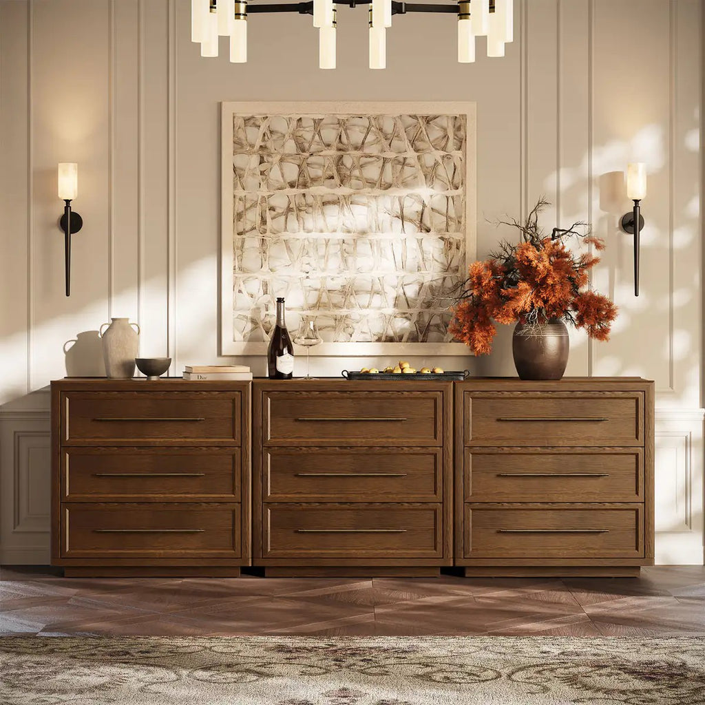 Elara Solid Wood 9-Drawer Dresser