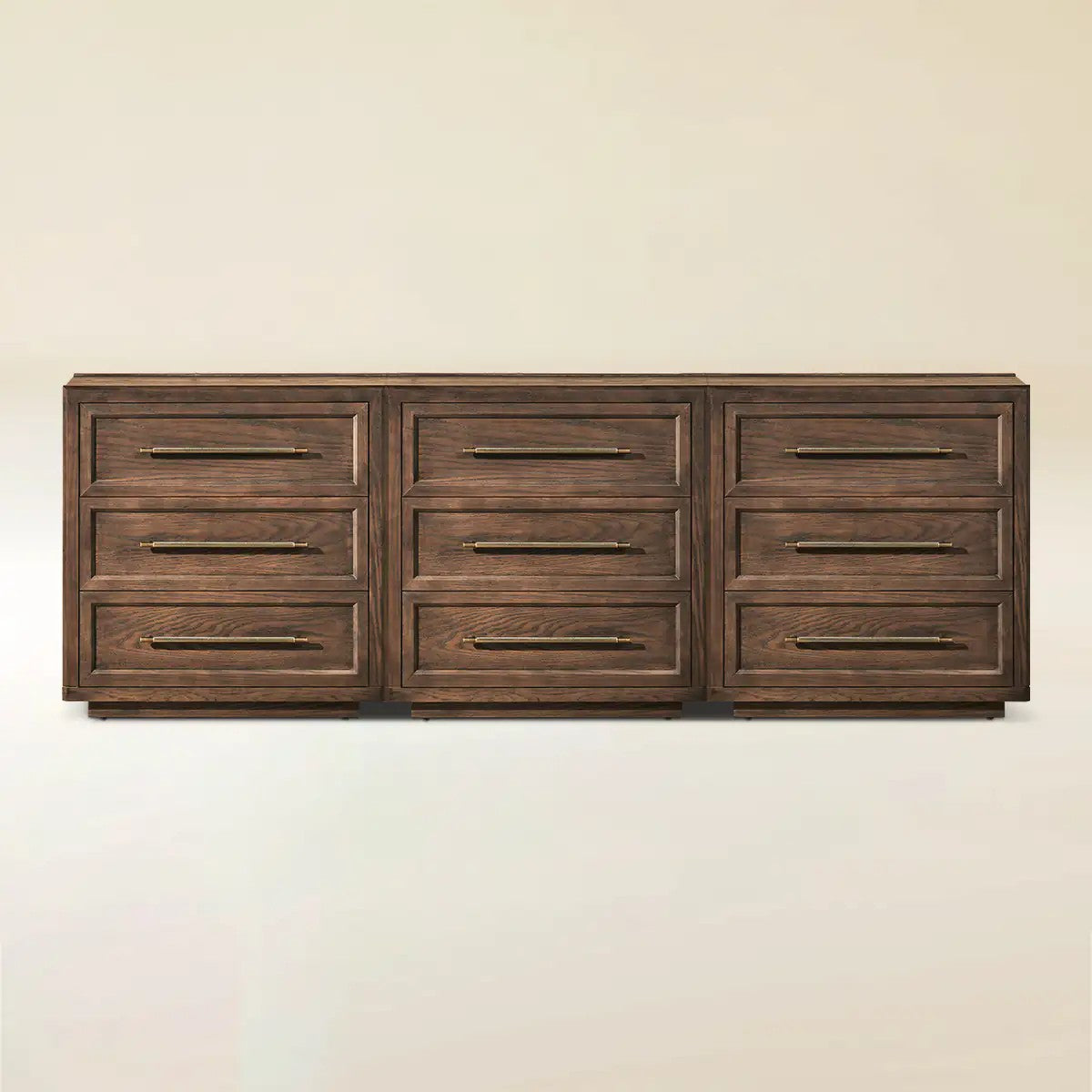 Elara Solid Wood 9-Drawer Dresser