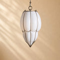 Ella Caged Opal Glass & Brass Large Pendant