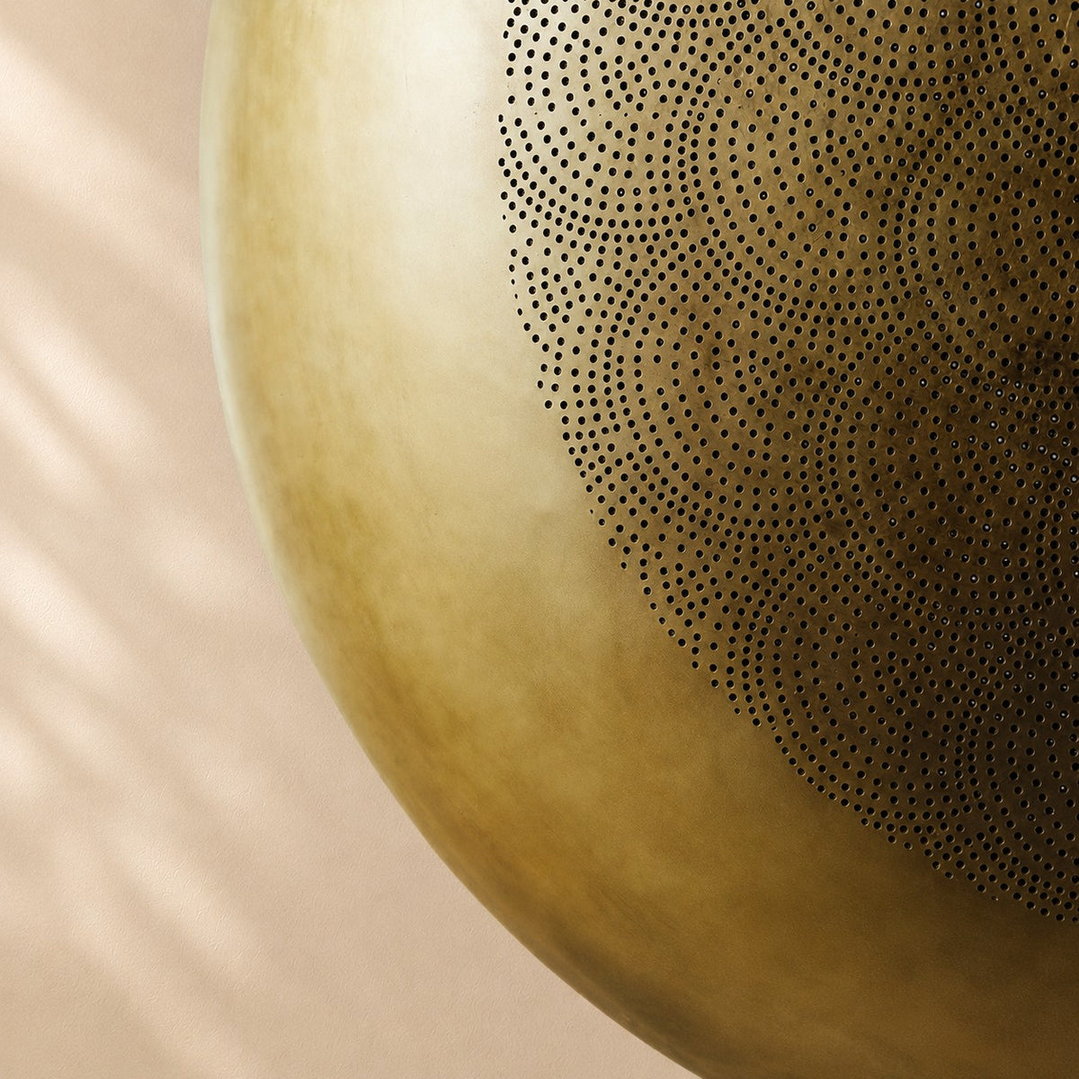 Elsie Perforated Brass Orb Pendant