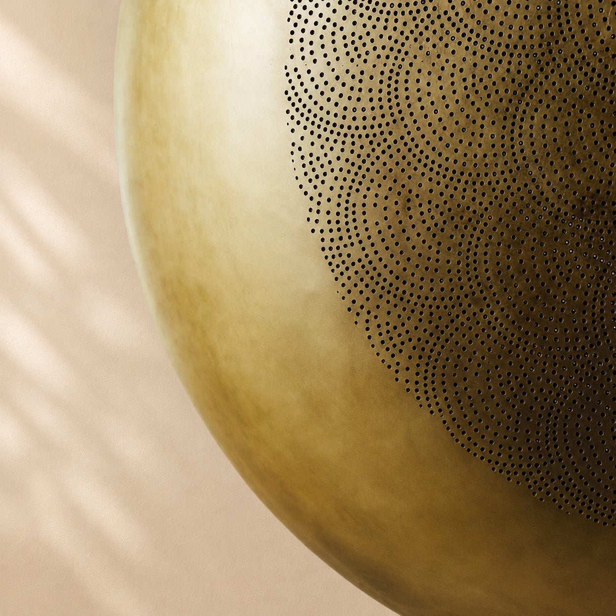 Elsie Perforated Brass Orb Pendant