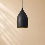 Enid Hammered Metal Cone Pendant