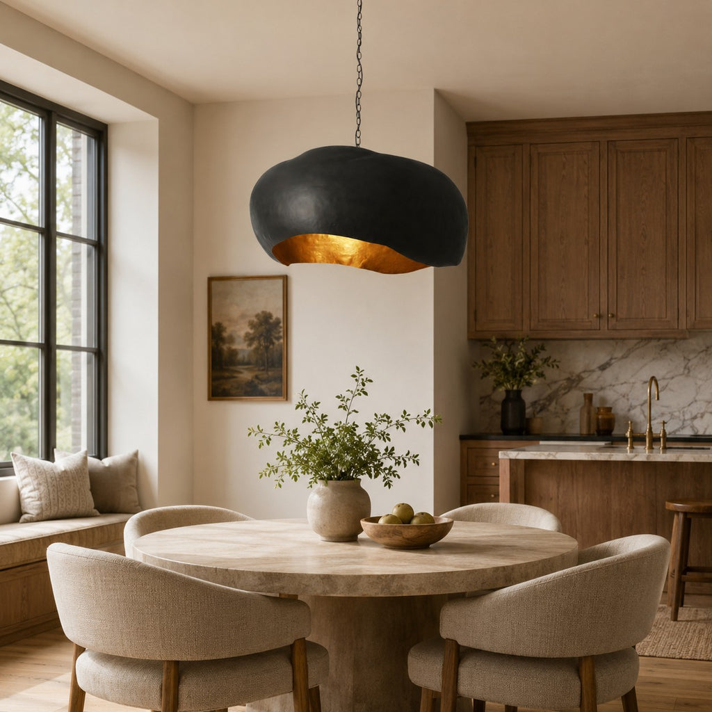 Enid Hammered Metal Dome Pendant