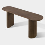 Epoque Solid Oak Fluted Console Table