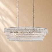 Erin Glass Oval Chandelier 54"W/65"W