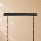 Erin Glass Oval Chandelier 54"W/65"W