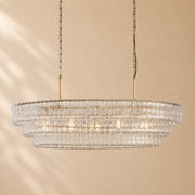 Erin Glass Oval Chandelier 54"W/65"W