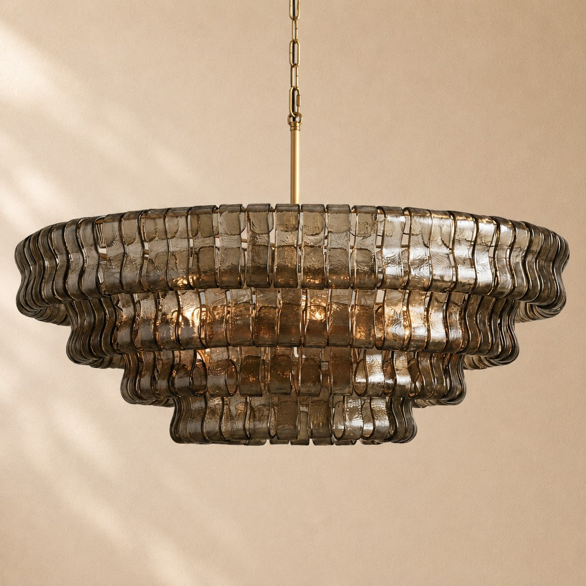 Erin Glass Round Chandelier
