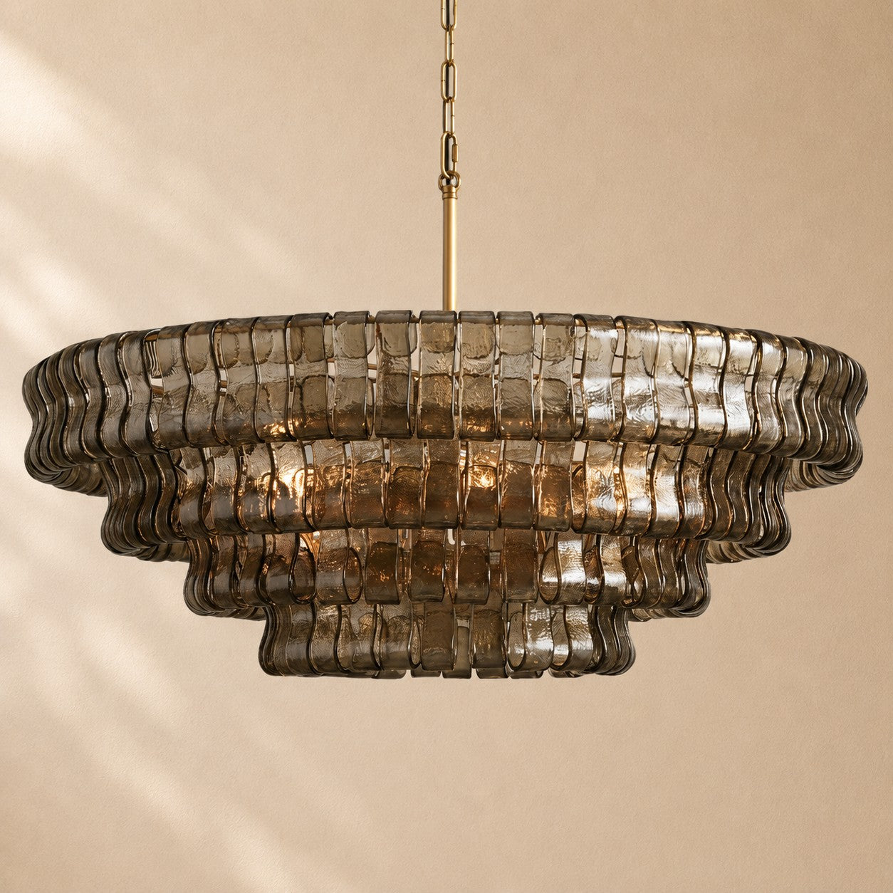Erin Glass Round Chandelier