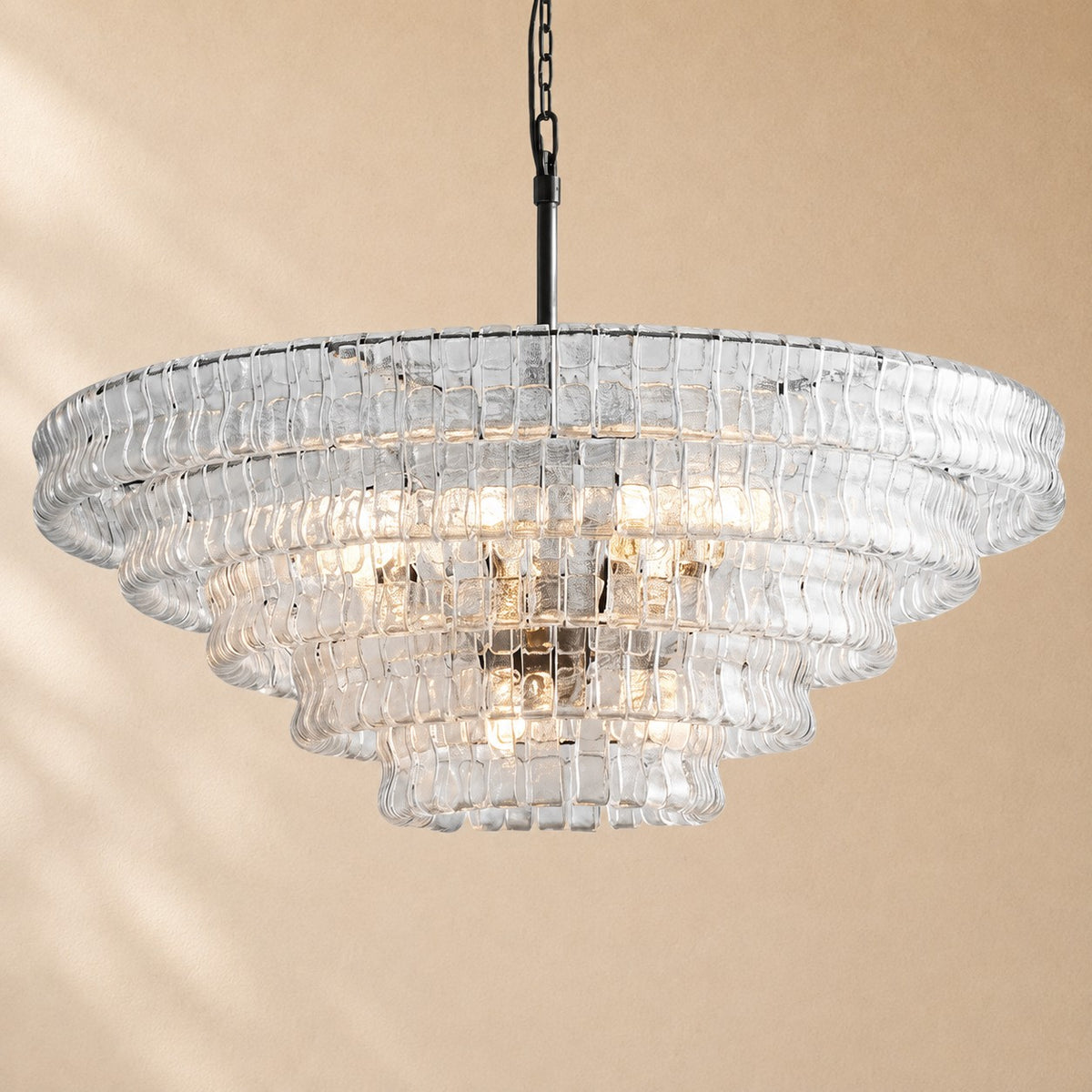 Erin Glass Round Chandelier