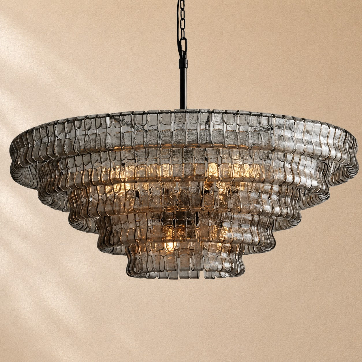 Erin Glass Round Chandelier