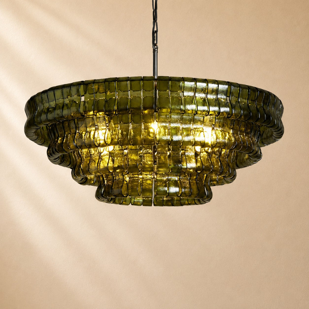 Erin Glass Round Chandelier