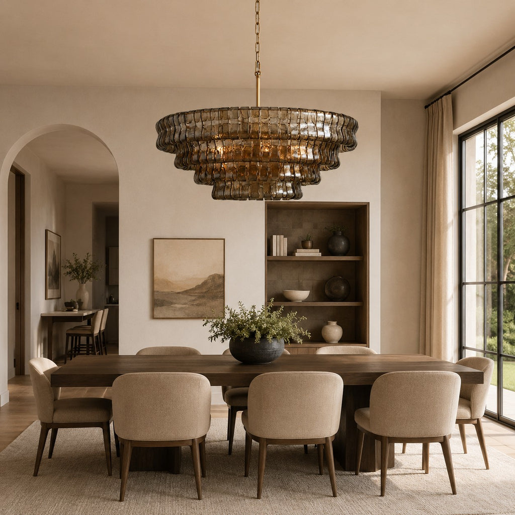 Erin Glass Round Chandelier