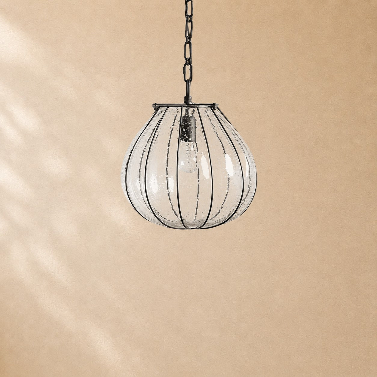 Gavin Seeded Glass Gourd Pendant
