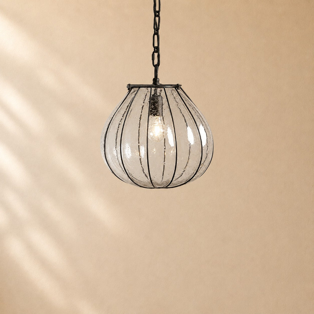 Gavin Seeded Glass Gourd Pendant
