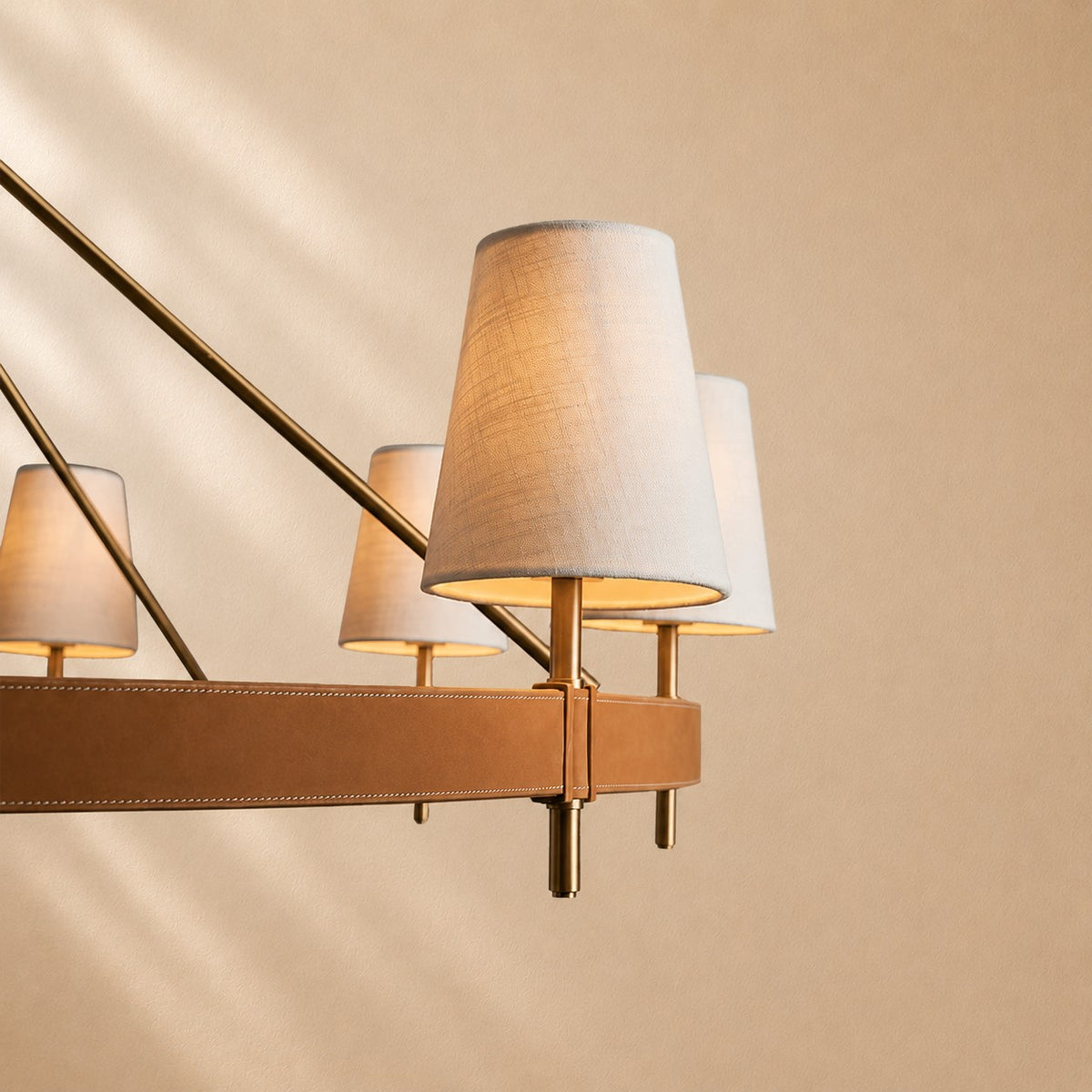 Harvey Round Brass Chandelier