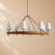 Harvey Round Brass Chandelier