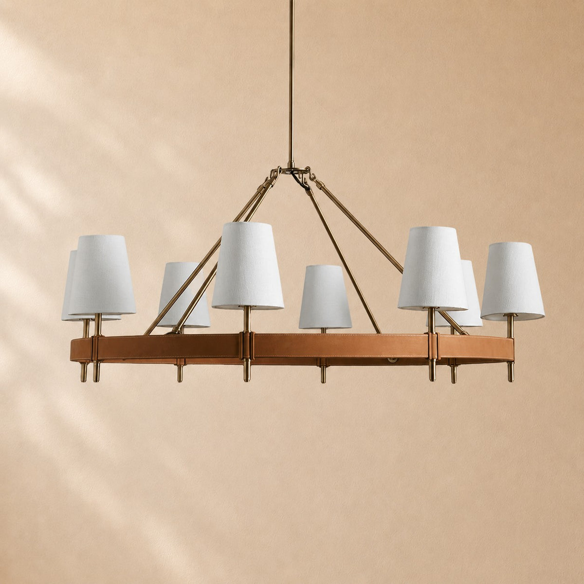 Harvey Round Brass Chandelier