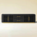 Echo Ridge Solid Oak Fluted Media Console 94"W