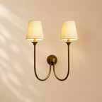 Hume 2 Light Curved Arm Wall Sconce