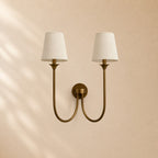 Hume 2 Light Curved Arm Wall Sconce