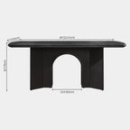 Kael Arch Solid Oak Dining Table 84“W