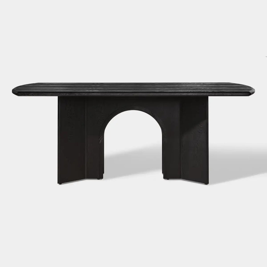Kael Arch Solid Oak Dining Table 84“W