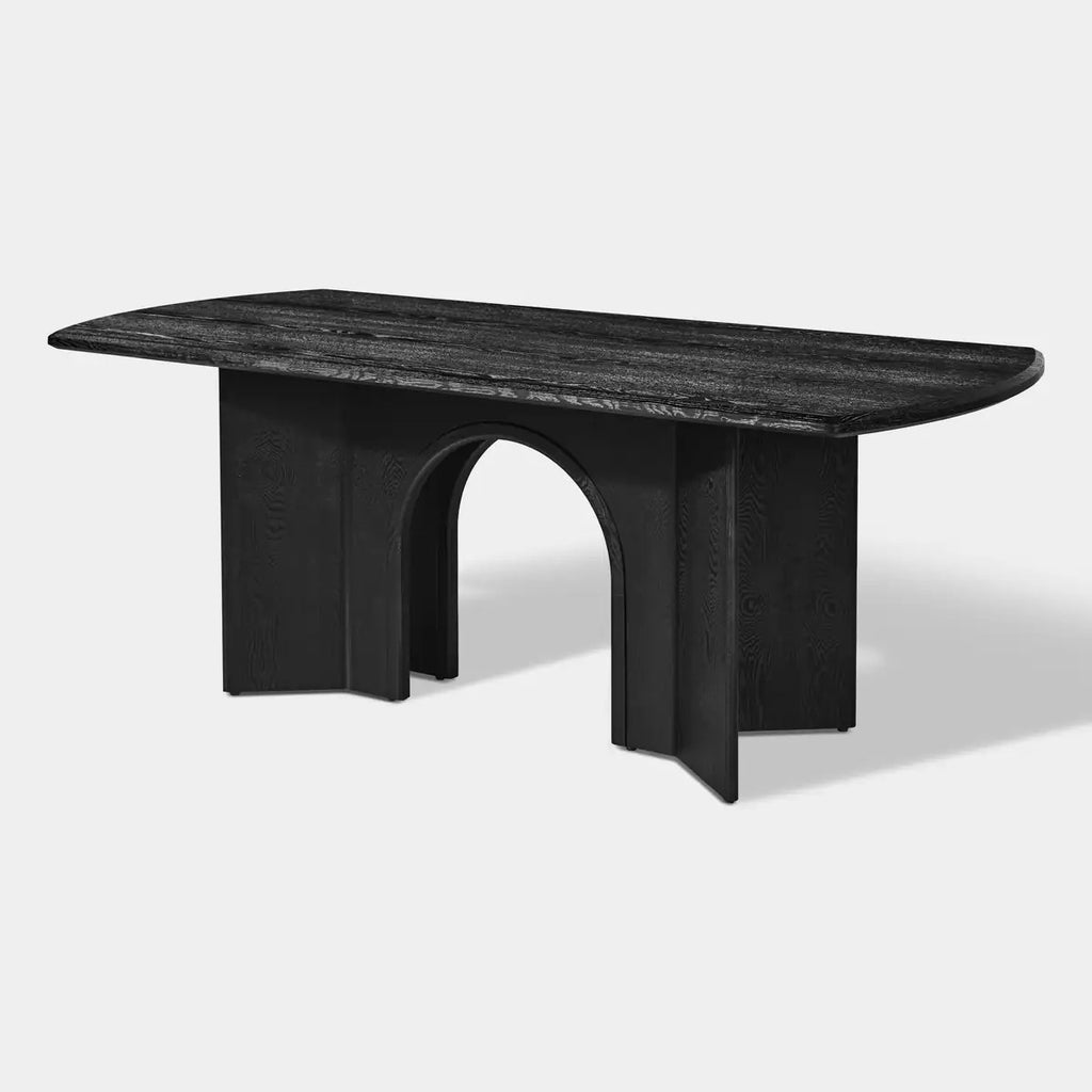 Kael Arch Solid Oak Dining Table 84“W
