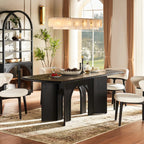 Kael Arch Solid Oak Dining Table 84“W
